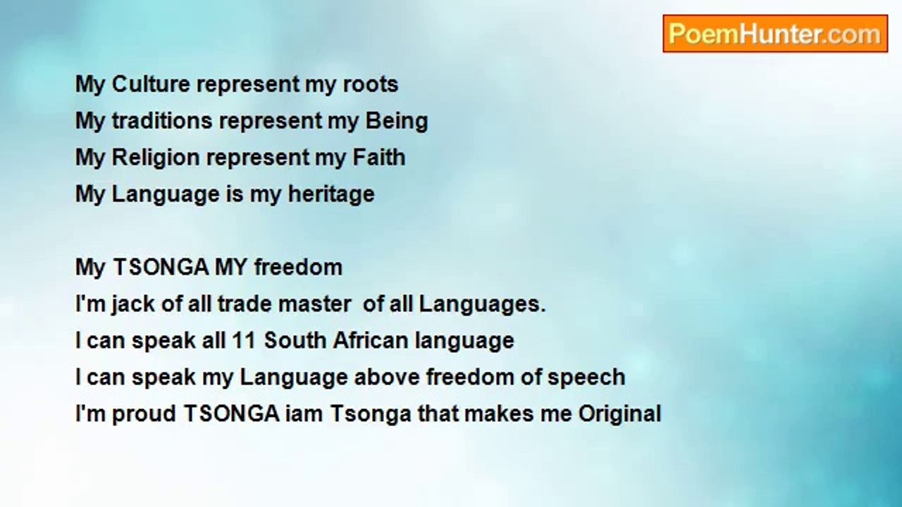 Advice Molewa - My Tsonga, My Language, My Heritage