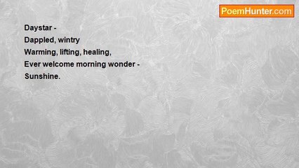 Jezebel Myschka - Sunshine (Cinquain poem)