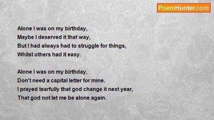 Rowina M Mallick - Alone On My Birthday