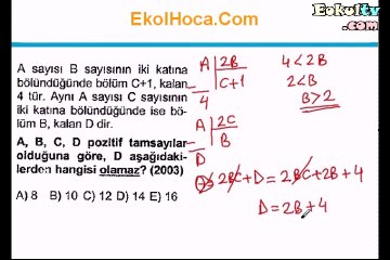kpss bölünebilme kuralları çıkmış soru çözümleri