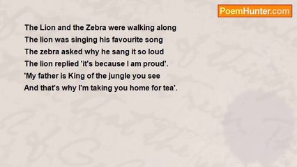 christopher ronald Jones - The Lion and the Zebra