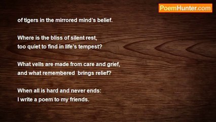 David Taylor - I Write A Poem To My Friends