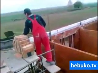 çimentoyu üst kata taşımanın en kısa yolu - adamlar olayı çözmüş