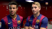 BEHIND THE SCENES - Rafinha and Deulofeu inside the dressing room