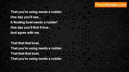 Lawrence S. Pertillar - A Floating Boat Needs a Rudder