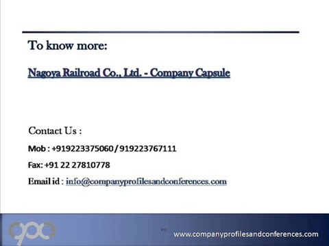 Nagoya Railroad Co., Ltd. - Company Capsule
