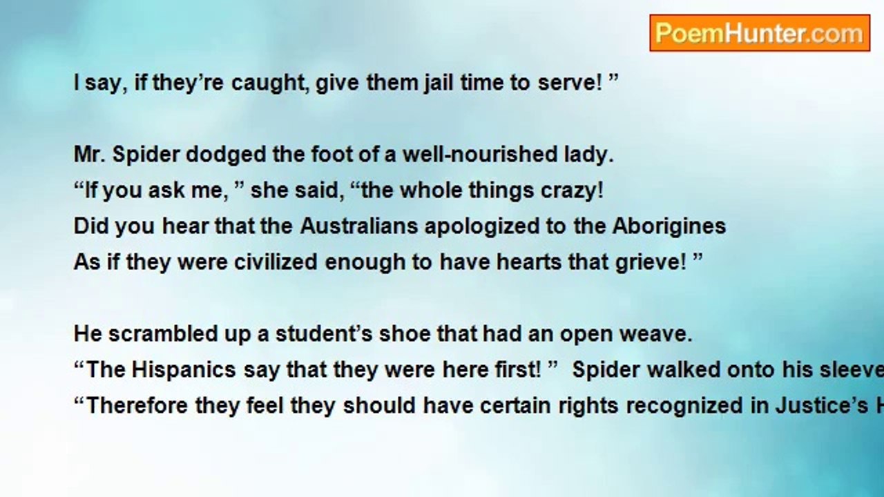 Mary Naylor - Mr. Spider Reflects Upon Illegal Immigrants