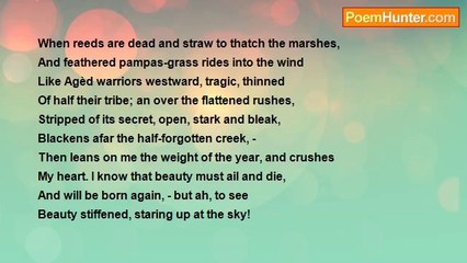 Edna St Vincent Millay - The Death of Autumn