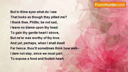 Joanna Baillie - A Cheerful-Tempered Lover’s Farewell To His Mistress