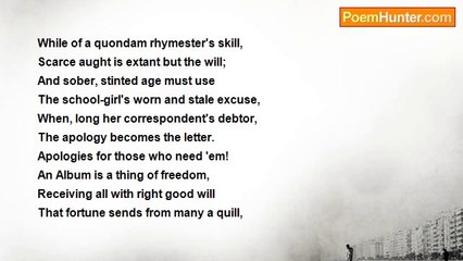 Joanna Baillie - Lines For A Friend’s Album