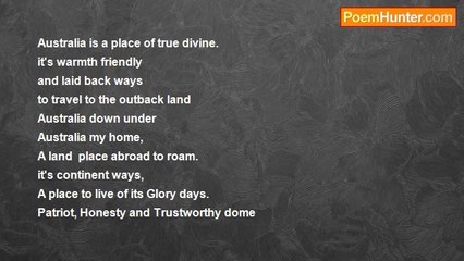 Rodney Rod Smith - Australia  the place to be