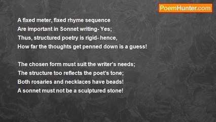 Dr John Celes - Sonnet: Poetic Prudence