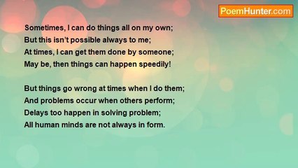 Dr John Celes - Sonnet: Better Seek God’s Help