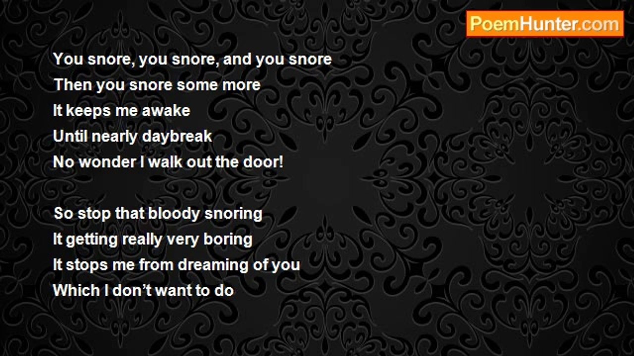 Allan Browne - You Snore.! !