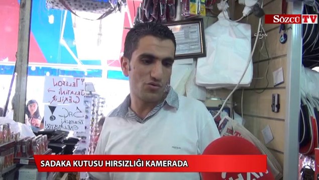 Sadaka kutusu hırsızlığı kamerada