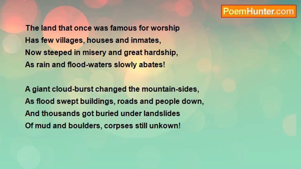 Dr John Celes - Sonnet: U’Khand Ravaged
