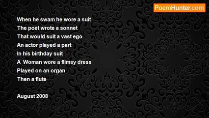 Allan James Saywell - a poem written In A Suit