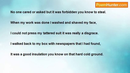 Bernard Shaw - I Lived In A Cardboard Box.