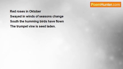 Chris Lane - Red Roses in Oktober.