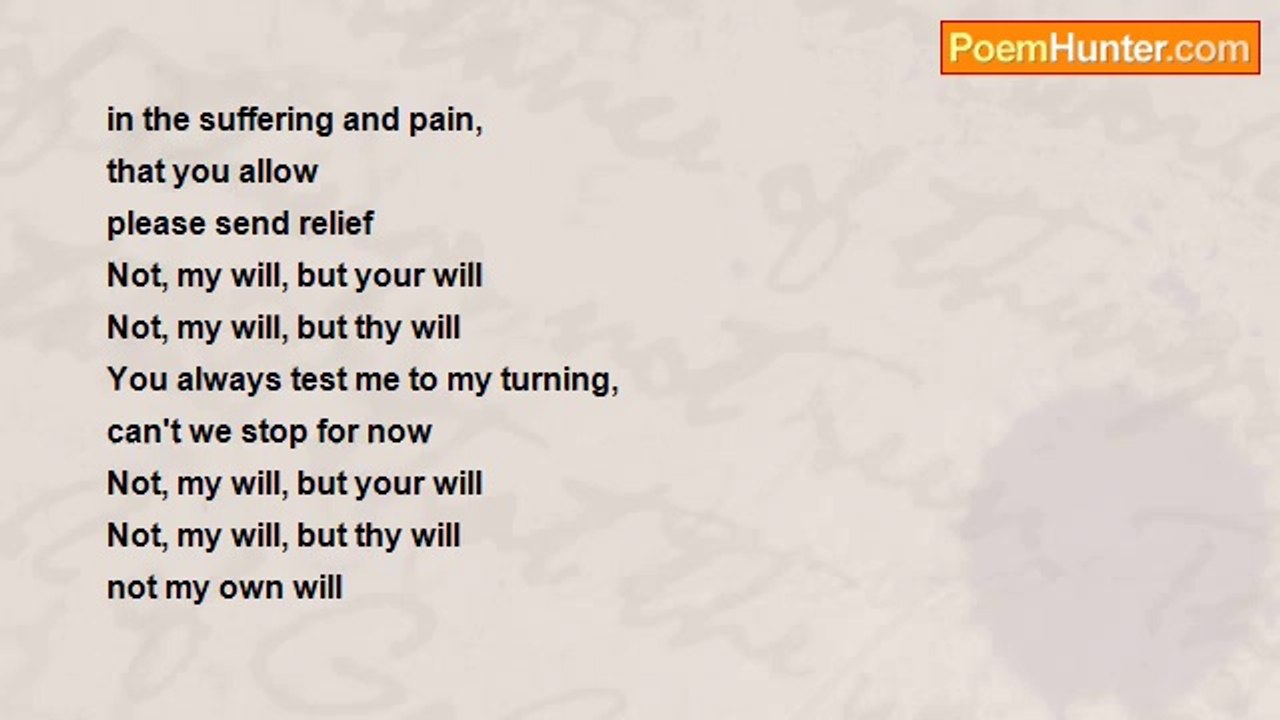 Ron Rector - Not, my will, but thy will