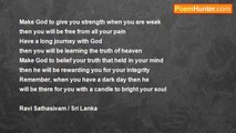 Ravi Sathasivam - Have a faith in God.......