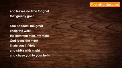 Herbert Nehrlich - Saddam's Poem