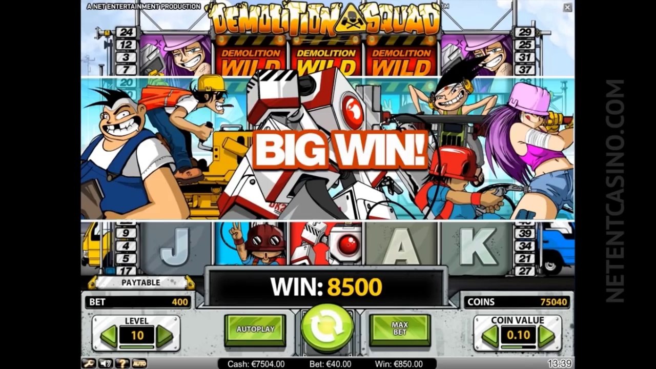 Demolition Squad™ Video Slot by Netent Casino (Net Entertainment Software)