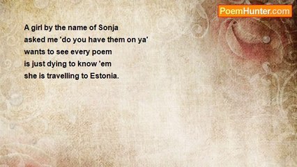 Herbert Nehrlich - Challenge - A Sonja Limerick