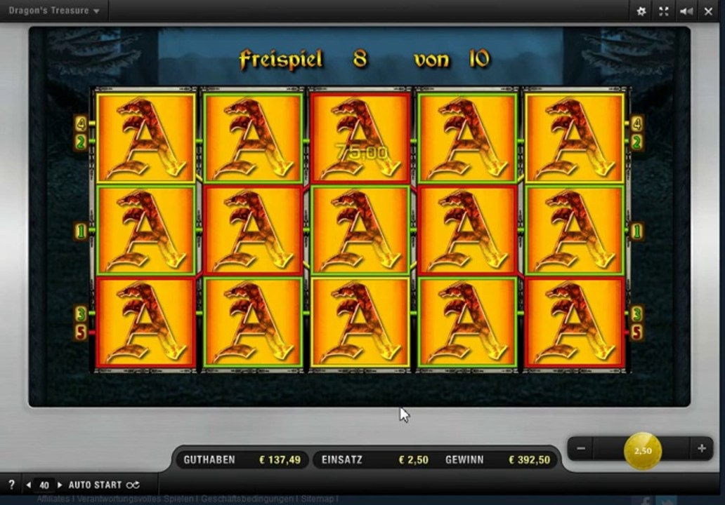 Dragons Treasure Slot Freispiele 163 facher Gewinn