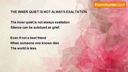 Shalom Freedman - The Inner Quiet Is Not Always Exaltation