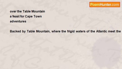 john tiong chunghoo - Travel Haiku - Cape Town