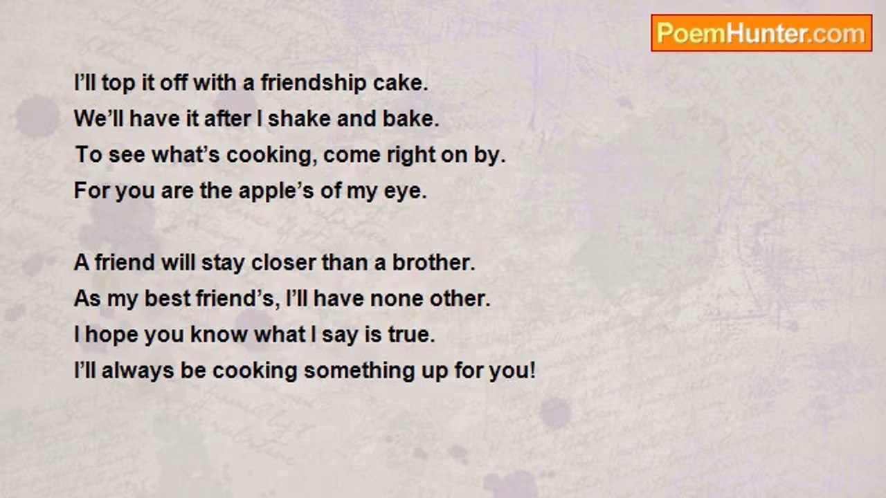 Robert Edgar Burns - Cooking Up A Friendship!