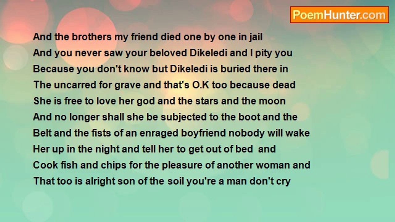 BrokenHeartPheko Motaung - (Remember poems)   Remember a girl called Dikeledi