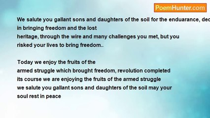 donald kuutsi - we salute you gallant sons and daughters of the soil