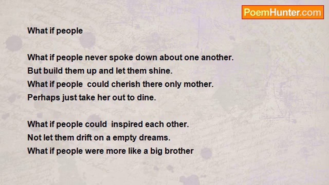 April Hester - What if people