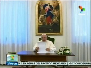 Papa Francisco manda mensaje referente al mundial de futbol de Brasil