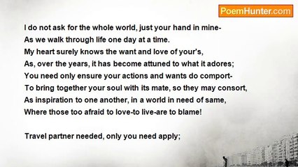 Maurice Harris - Travel Partner Needed