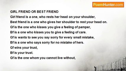 kitz d budding poet - Girl friend or best friend