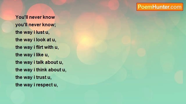 Tammara Boyce - youll never know