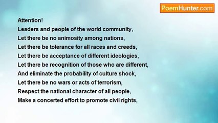 Joseph T. Renaldi - A Message To The World