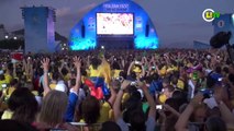 Fan Fest no Rio: empolgação com gols de Neymar marca evento