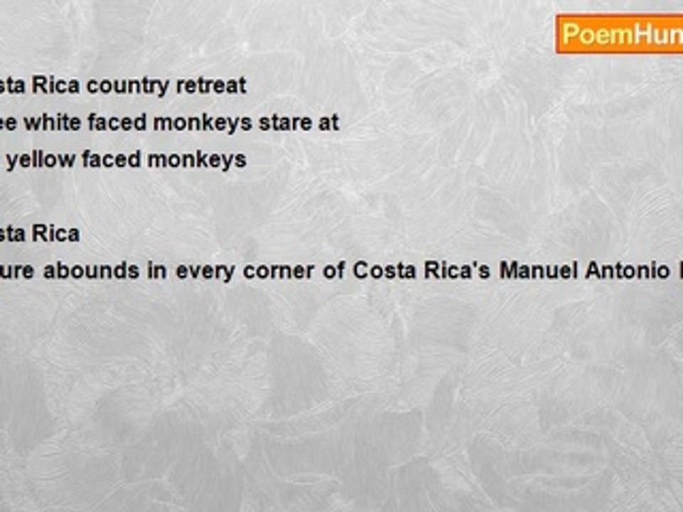 john tiong chunghoo - Travel Haiku - Manuel Antonio National Park (Costa Rica)