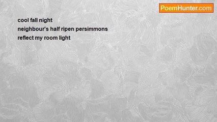 john tiong chunghoo - haiku - a cool fall night