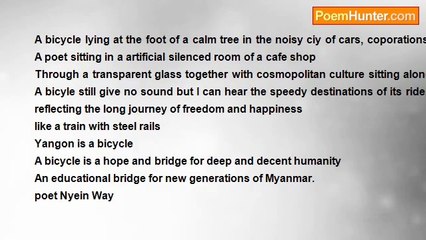 Nyein Way - A Bicycle Through A Transparent Glass In Downtown Yangon 2012 December Seven In The Afternoon