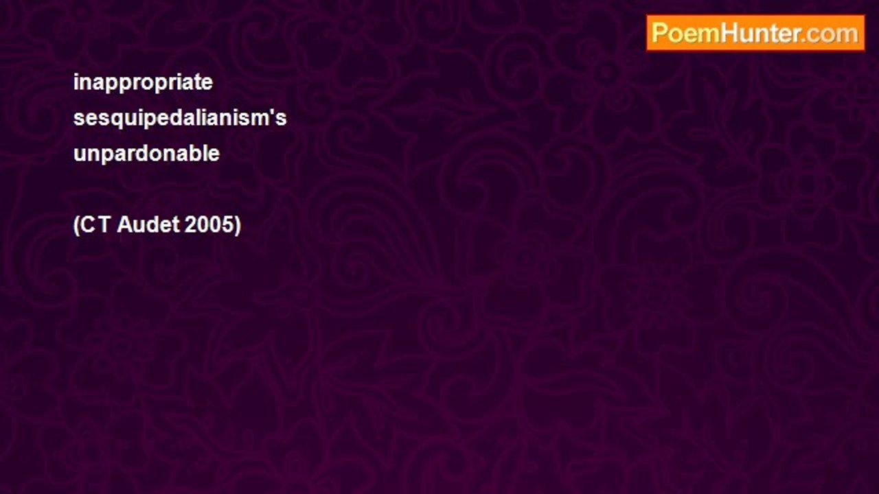 Chuck Audette - Simple Haiku (Three Words)