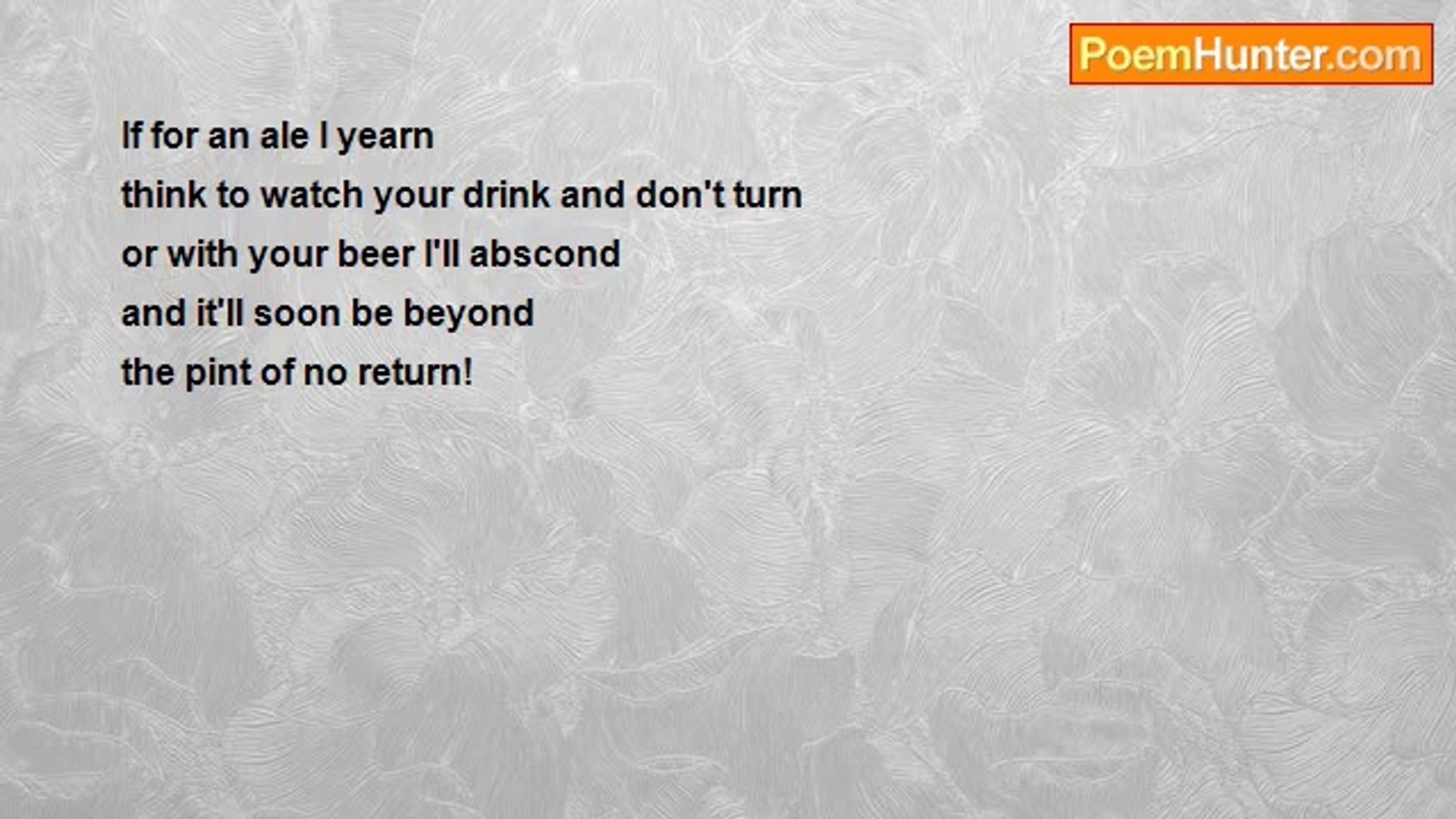 ⁣Chuck Audette - Limerick for St. Patrick's Day 2010 - The Beer Thief