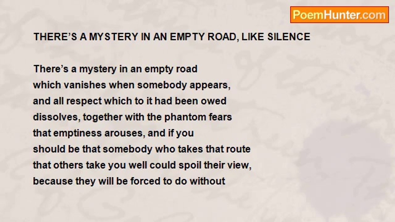 gershon hepner - Mystery Of An Empty Road