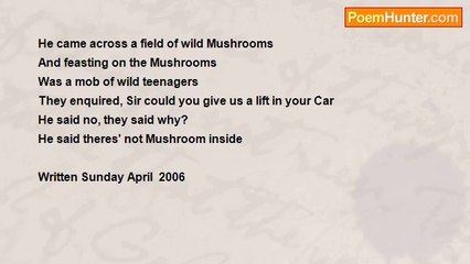 allan james saywell - Teenagers In A Field Of Wild Mushrooms