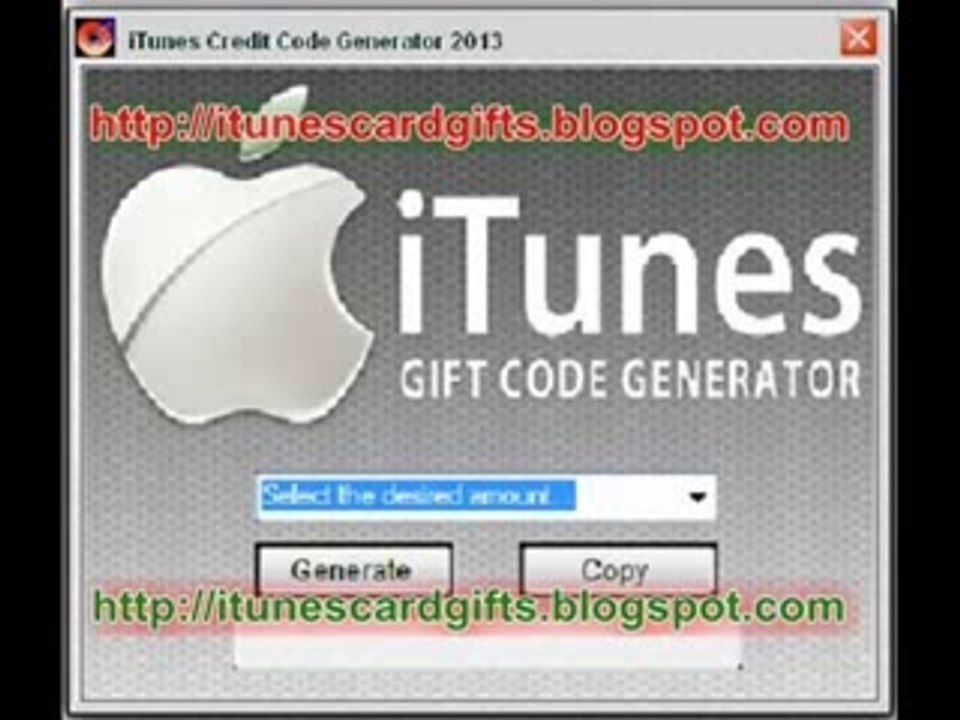 iTunes Credit Code Generator 2014