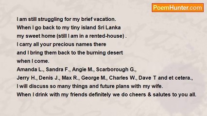 nimal dunuhinga - A strange letter to my unseen friends